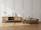 Bergerac - Set with TV Unit + Coffee Table in Solid Mango Wood