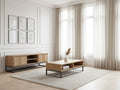 Bergerac - Set with TV Unit + Coffee Table in Solid Mango Wood