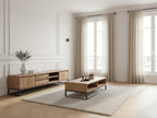 Bergerac - Set with TV Unit + Coffee Table in Solid Mango Wood