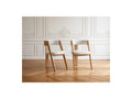 Borely - Lot De 2 Chaises - Placage Chêne Massif Et Tissu Bouclette