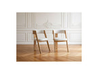 Borely - Lot De 2 Chaises - Placage Chêne Massif Et Tissu Bouclette