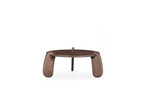 Helio - Mesa de centro redonda Helio de madera maciza de mango