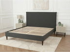 Sary - Bed with Solid Slats - Wenge Wood Legs