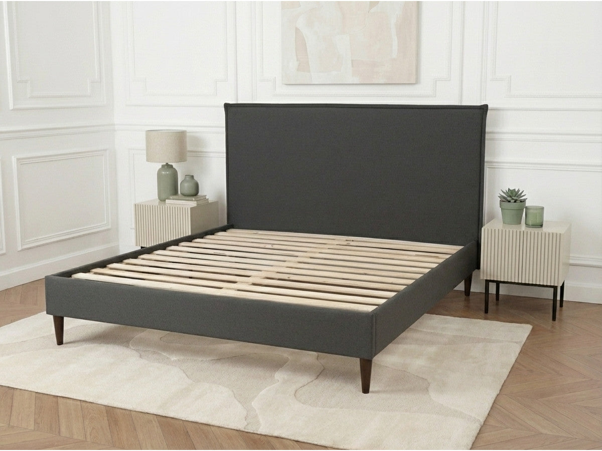 Sary - Bed with Solid Slats - Wenge Wood Legs