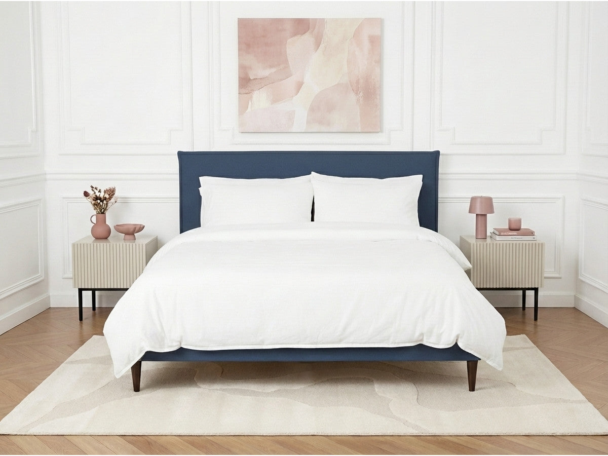 Sary - Bed with Solid Slats - Wenge Wood Legs