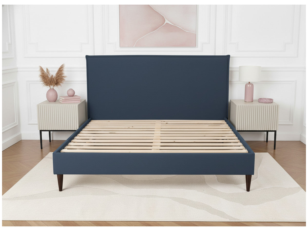 Sary - Bed with Solid Slats - Wenge Wood Legs