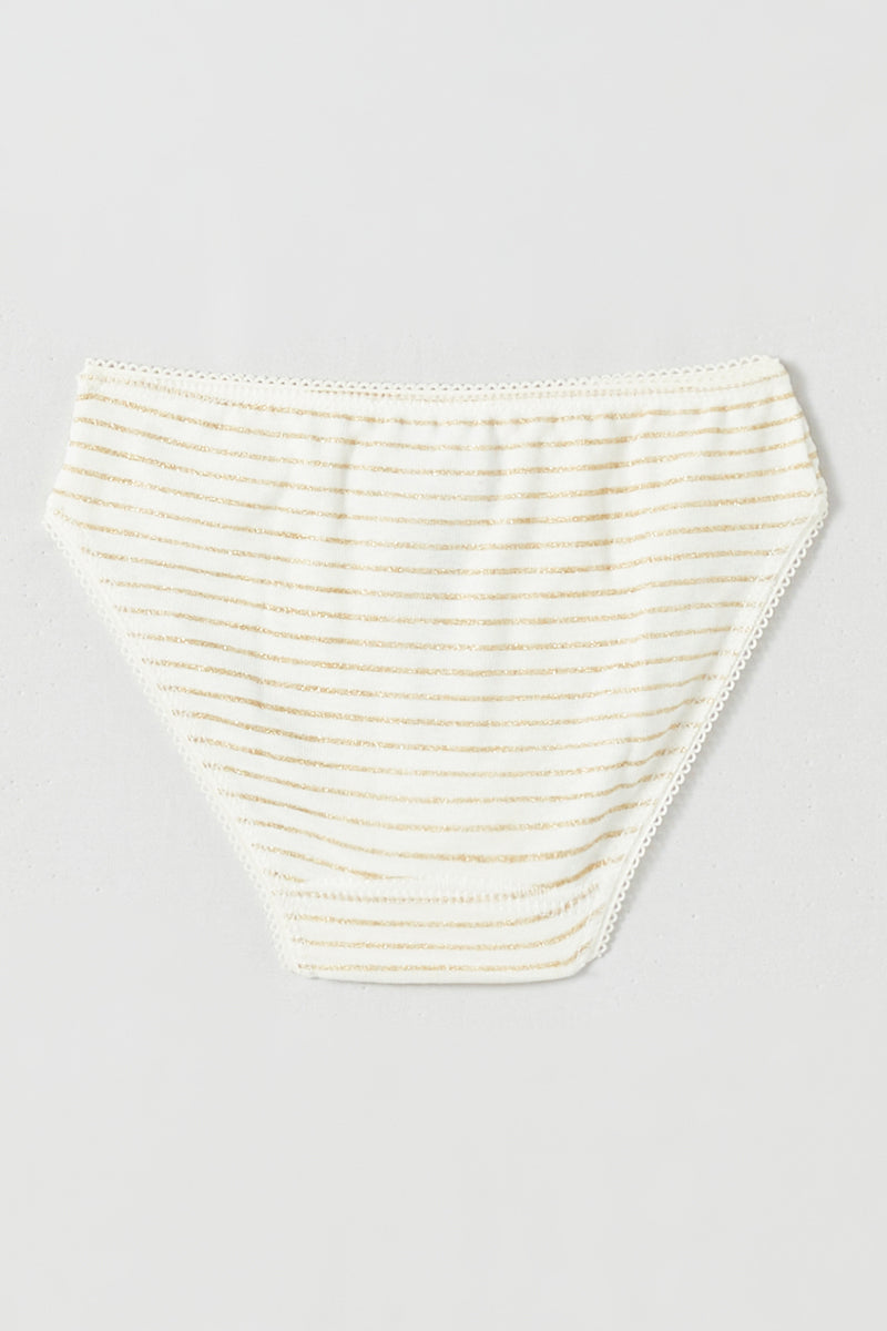3 Knickers - White and Grey - Girls