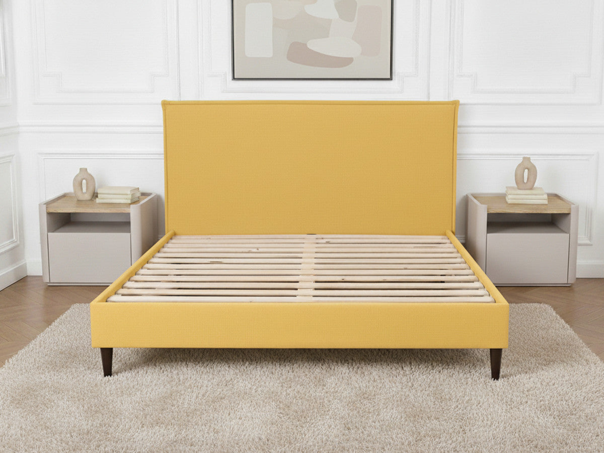 Sary - Bed with Solid Slats - Wenge Wood Legs