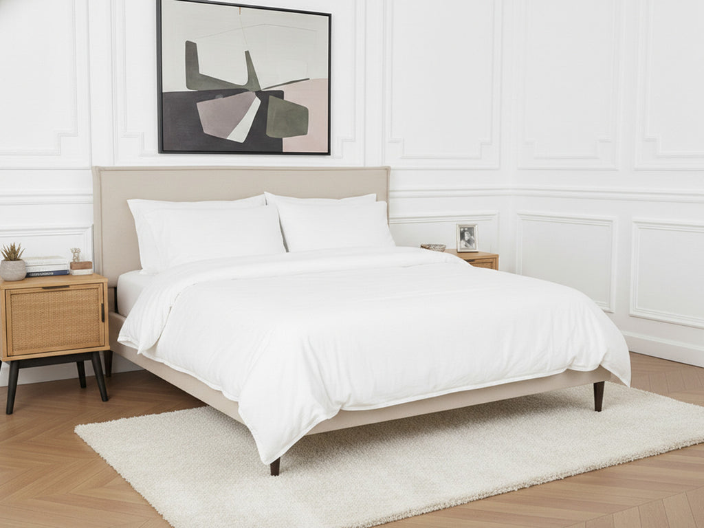 Sary - Bed with Solid Slats - Wenge Wood Legs
