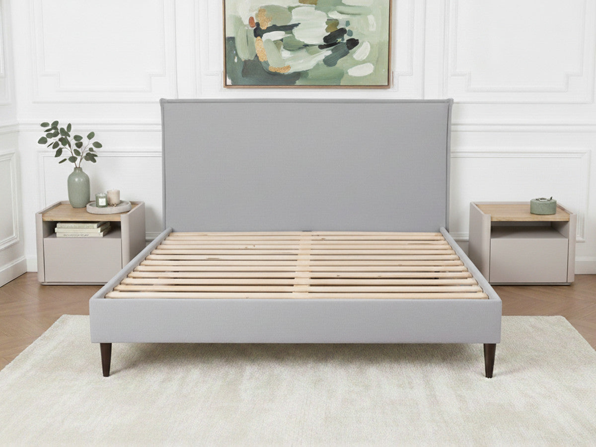 Sary - Bed with Solid Slats - Wenge Wood Legs