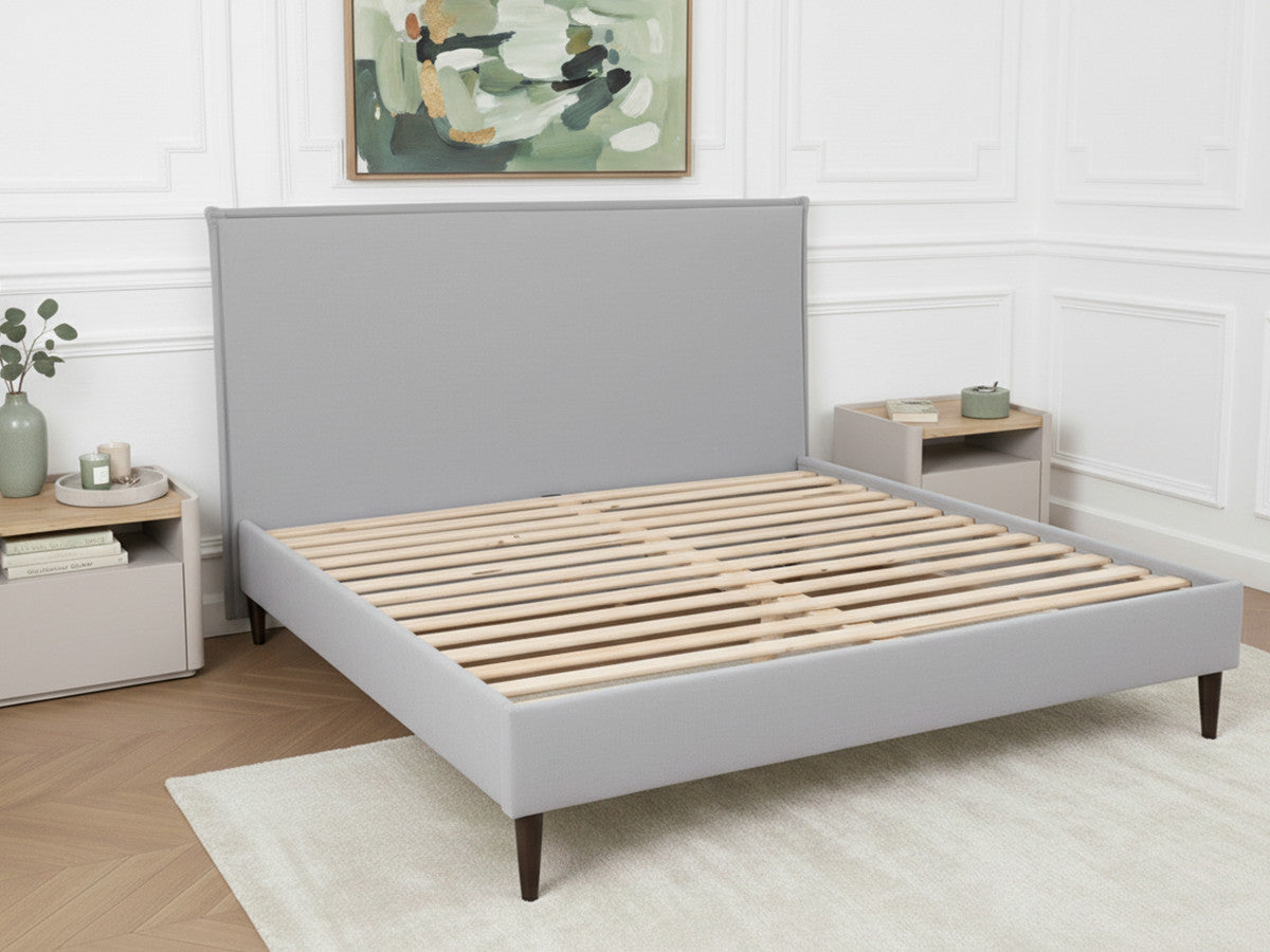 Sary - Bed with Solid Slats - Wenge Wood Legs
