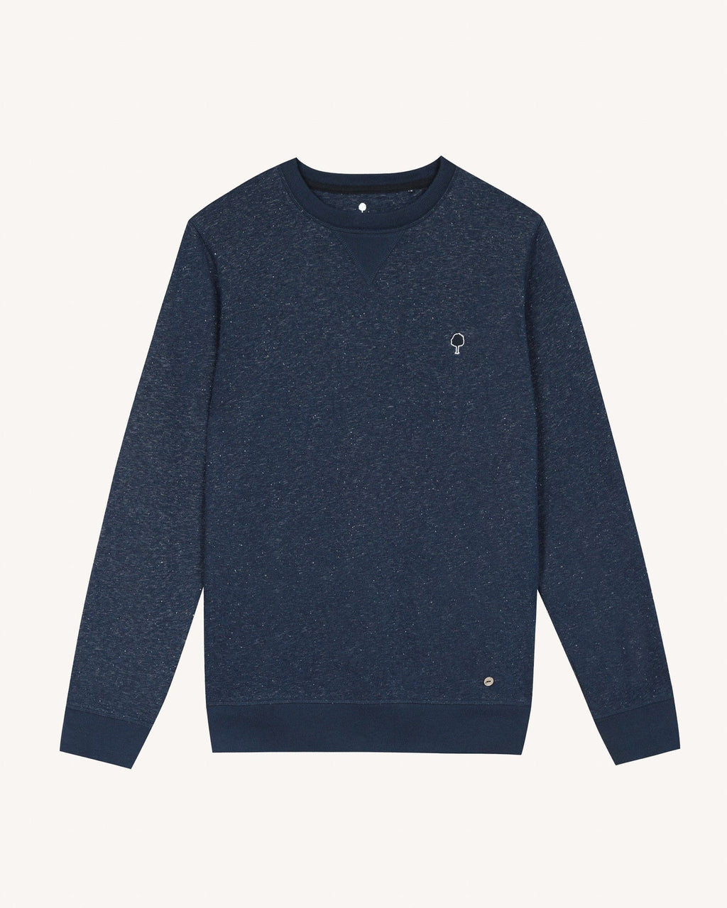 Sweat Col Rond Bleu Marine