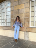Blusa Stella Vichy Azul Marino