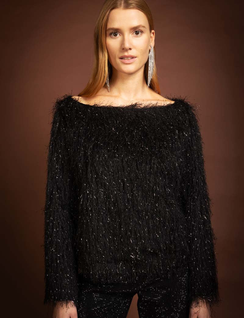 Czarny sweter Lysor