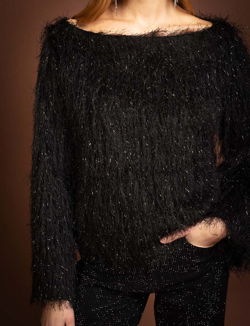 Czarny sweter Lysor