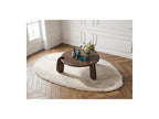 Helio - Mesa de centro redonda Helio de madera maciza de mango