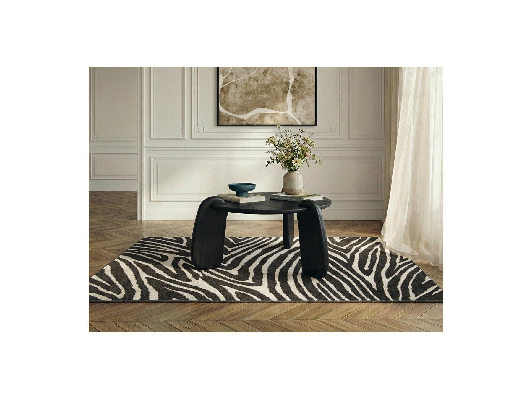 Helio - Mesa de centro redonda Helio de madera maciza de mango