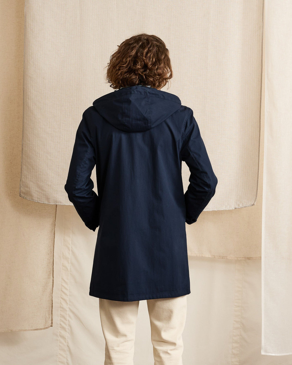 Giacca Impermeabile Blu Navy
