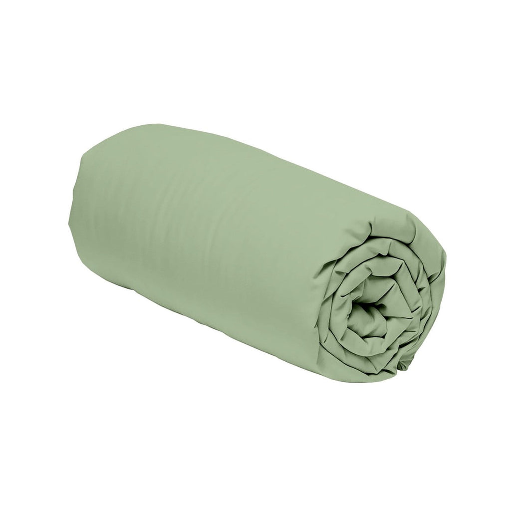 Mura - Drap Housse - 100% Percale De Coton - Sauge