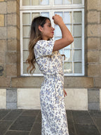 Vestido Largo Lazo Lucia Azul