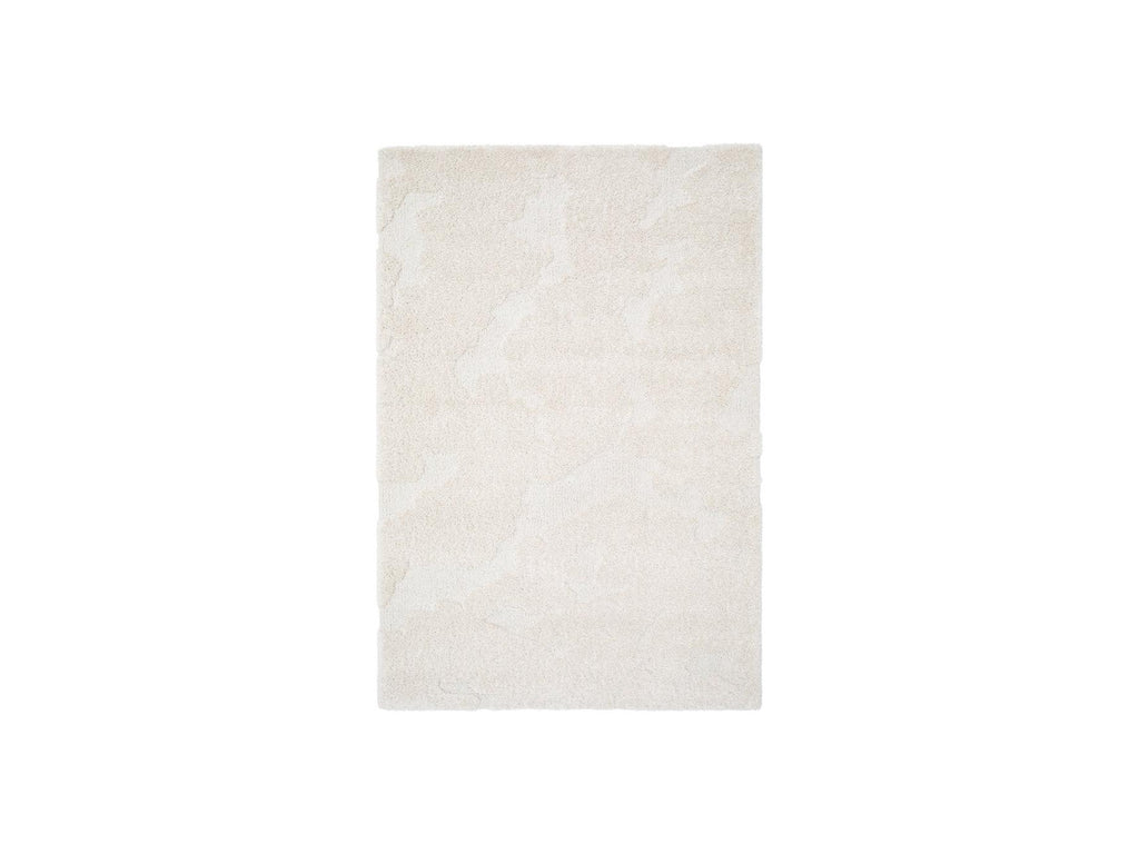 Embren - Alfombra de pelo largo Embren con motivo abstracto - Beige