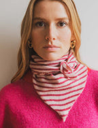 Gestreiftes Tuch in Rosa Lala