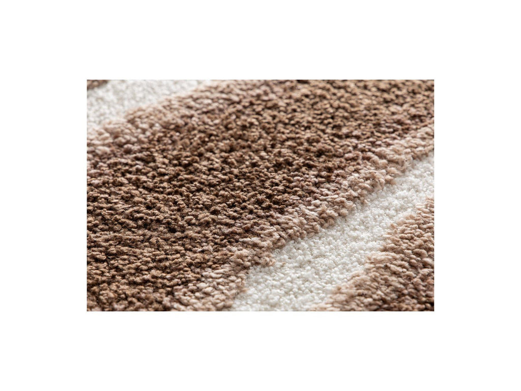 Tirasu - Long Pile Rug - Abstract Pattern - Brown