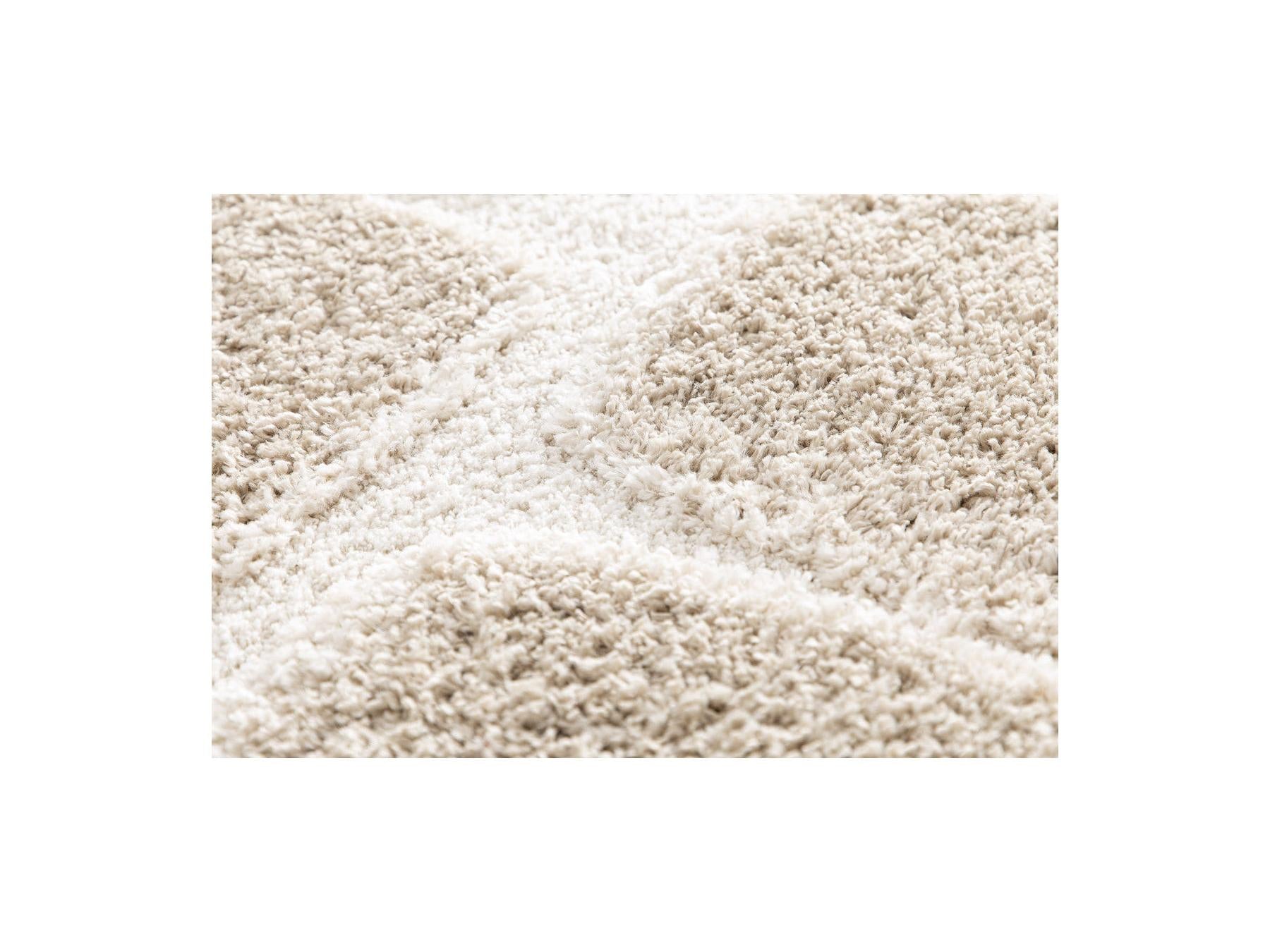 Chino - Tapis Poils Longs - Motif Abstrait - Beige