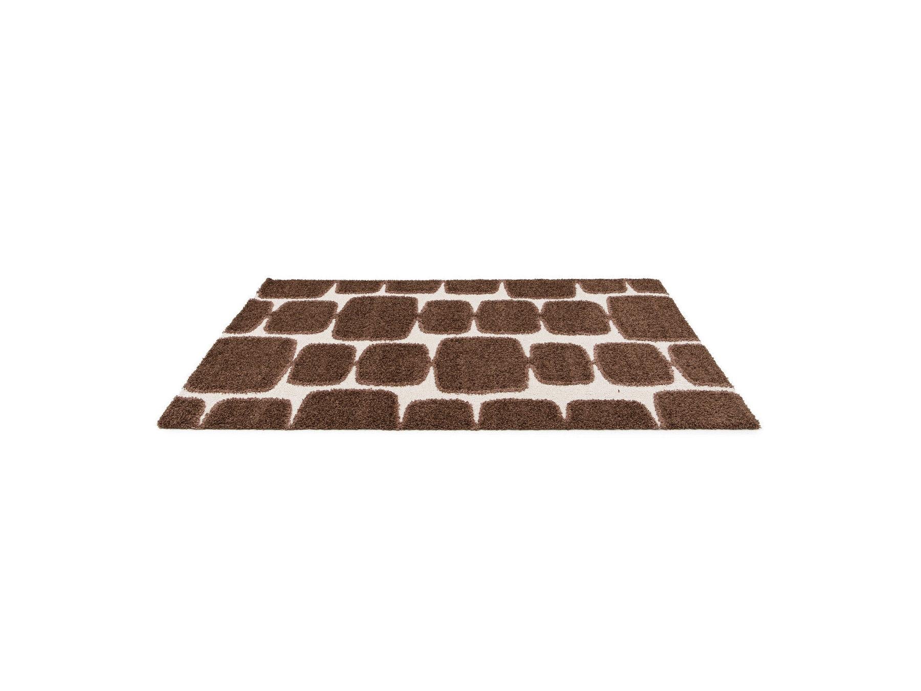 Chino - Alfombra de Pelo Largo - Motivo Abstracto - Marrón