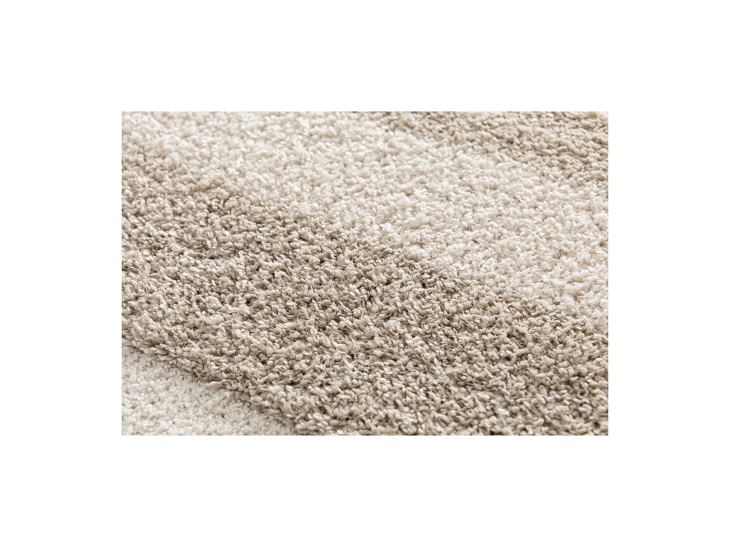 Kare - Tapis Poils Longs - Motif Graphique - Beige