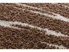 Tavaro - Tapis Poils Longs - Motif Abstrait - Marron