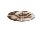 Mocca - Round Long Pile Rug - Abstract Pattern