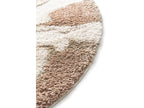 Leche - Tapis Rond Poils Longs Motif Abstrait