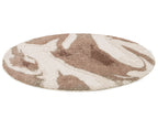 Leche - Tapis Rond Poils Longs Motif Abstrait