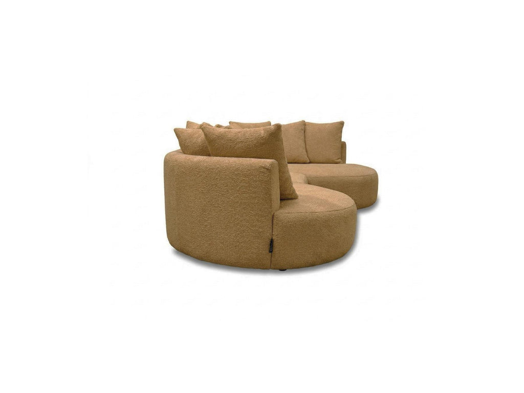 Calypso - Canapé D'Angle Fixe - Tissu Bouclette - Angle Droit