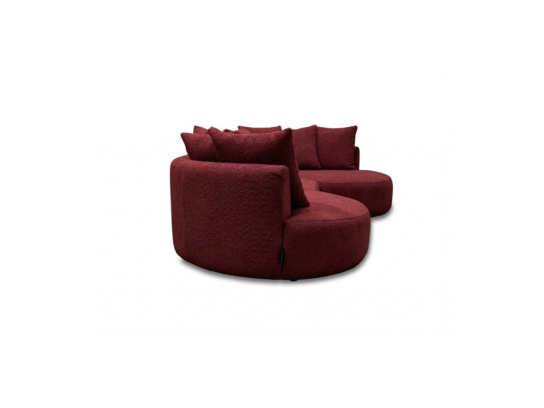 Calypso - Canapé D'Angle Fixe - Tissu Bouclette - Angle Droit