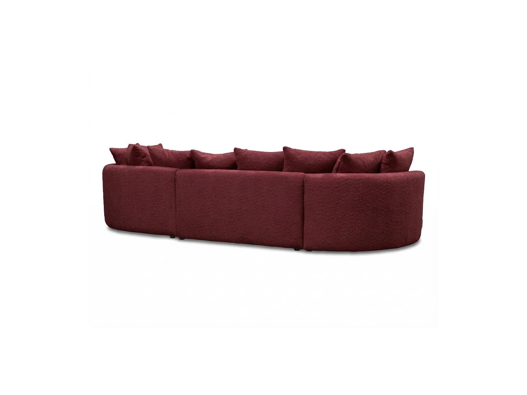 Calypso - Canapé D'Angle Fixe - Tissu Bouclette - Angle Droit