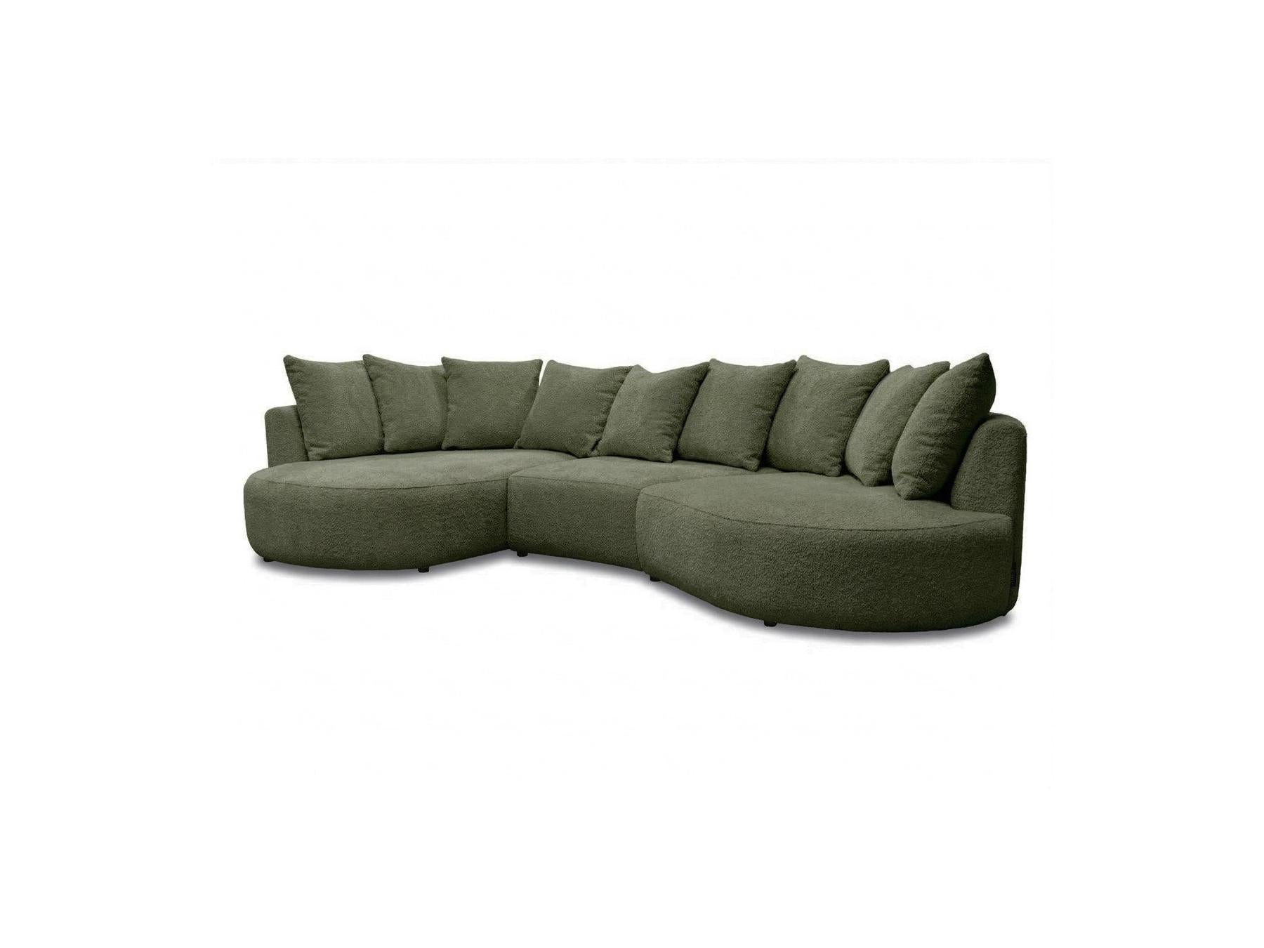 Calypso - Canapé D'Angle Fixe - Tissu Bouclette - Angle Gauche