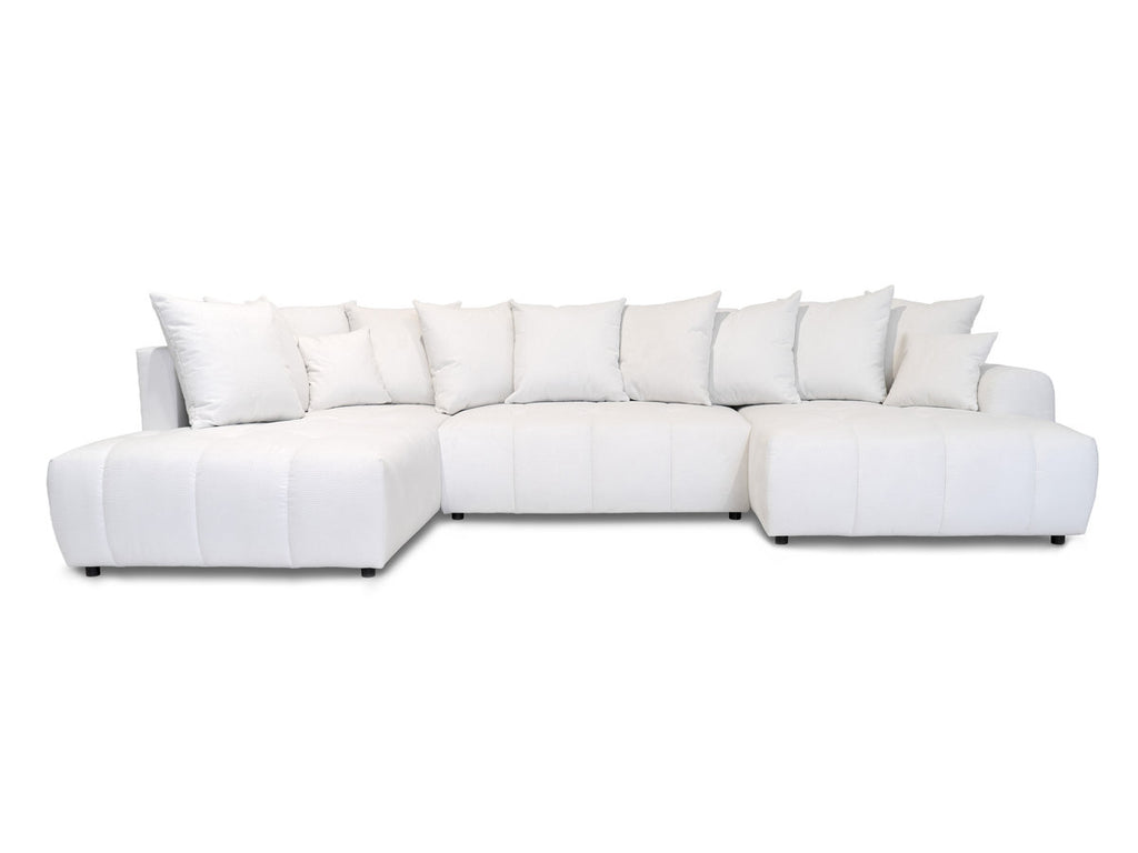 Roxelane - Panoramic Sofa Bed - Mottled Fabric - Right-Hand Corner
