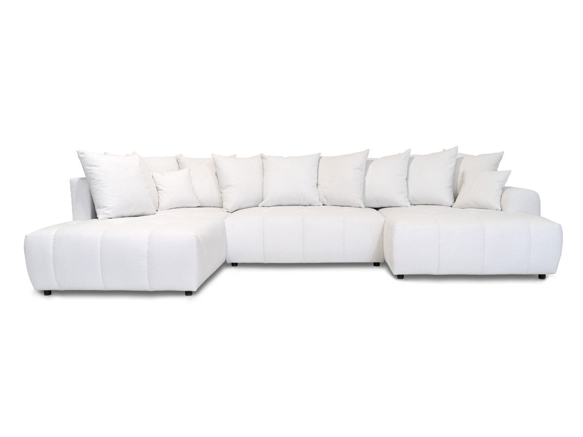 Roxelane - Panoramic Sofa Bed - Mottled Fabric - Right-Hand Corner