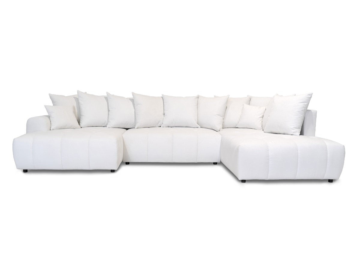 Roxelane - Panoramic Sofa Bed - Heathered Fabric - Left-Hand Corner