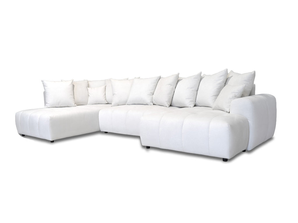 Roxelane - Panoramic Sofa Bed - Mottled Fabric - Right-Hand Corner