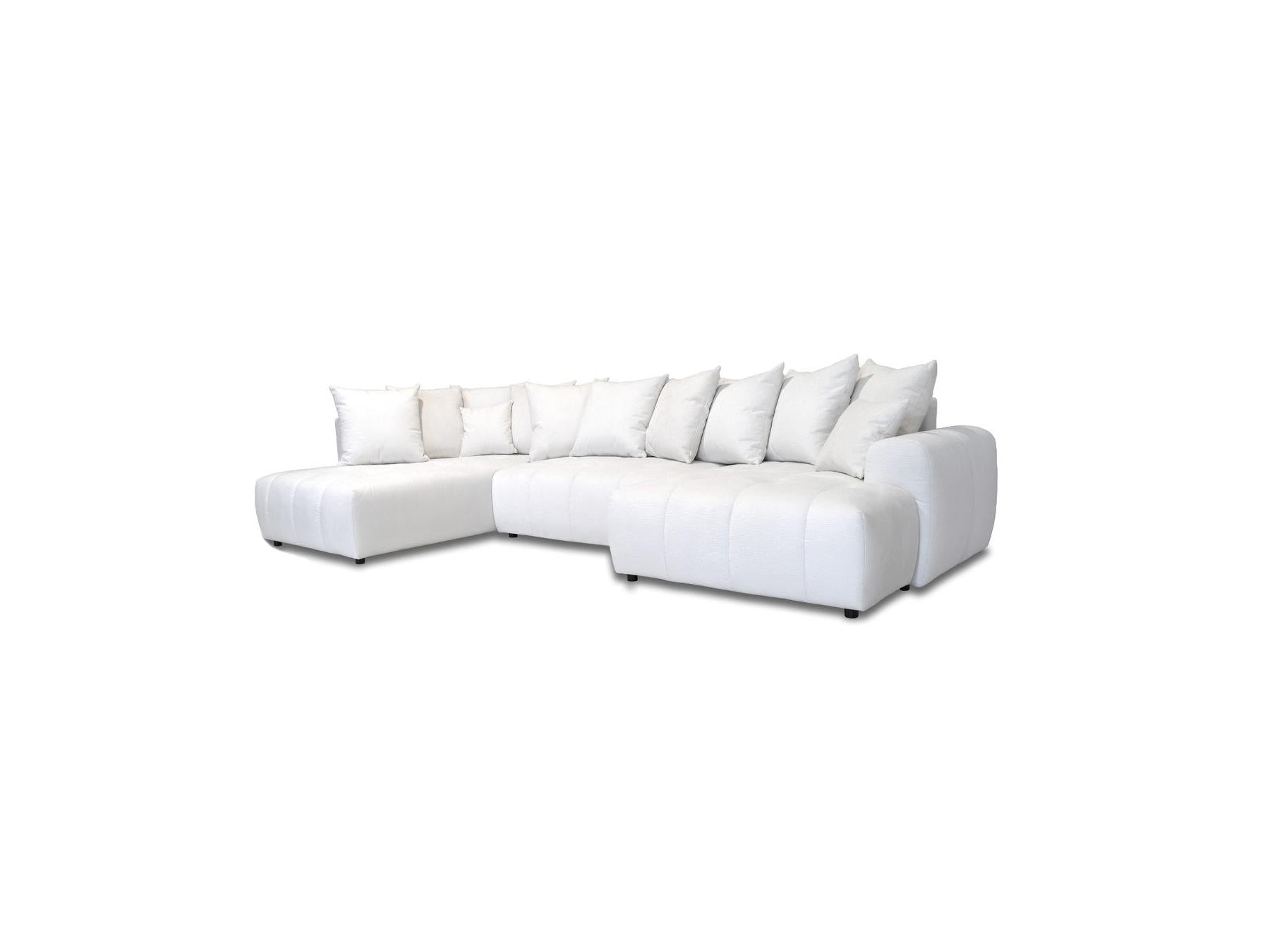 Roxelane - Panoramic Sofa Bed - Mottled Fabric - Right-Hand Corner