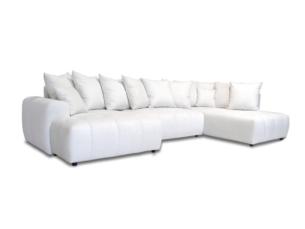 Roxelane - Panoramic Sofa Bed - Heathered Fabric - Left-Hand Corner