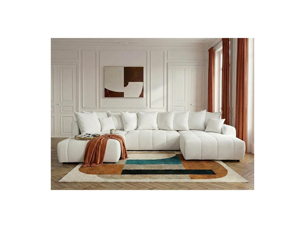 Roxelane - Panoramic Sofa Bed - Mottled Fabric - Right-Hand Corner