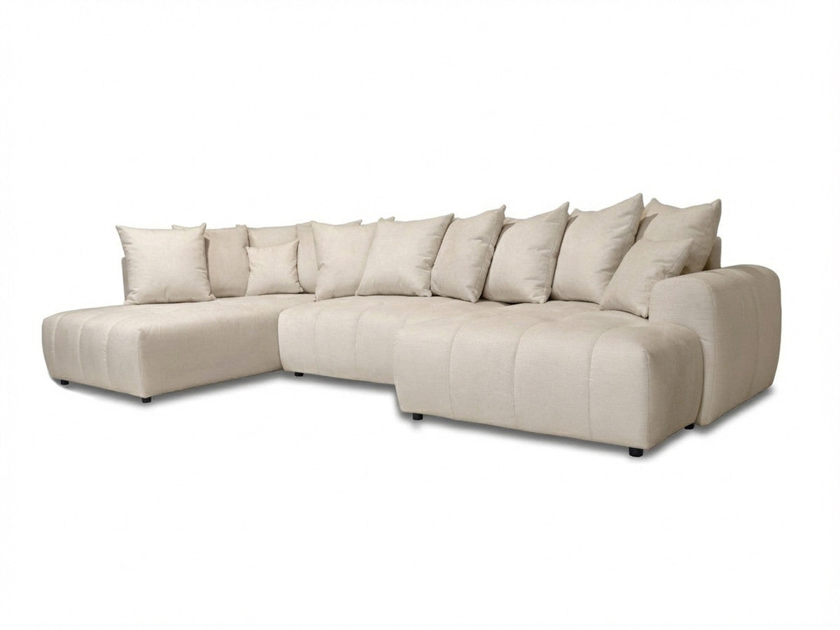 Roxelane - Panoramic Sofa Bed - Mottled Fabric - Right-Hand Corner