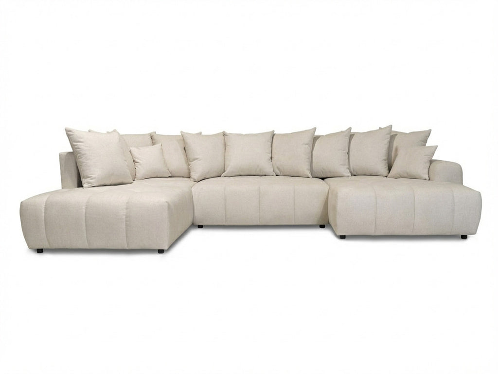 Roxelane - Panoramic Sofa Bed - Mottled Fabric - Right-Hand Corner