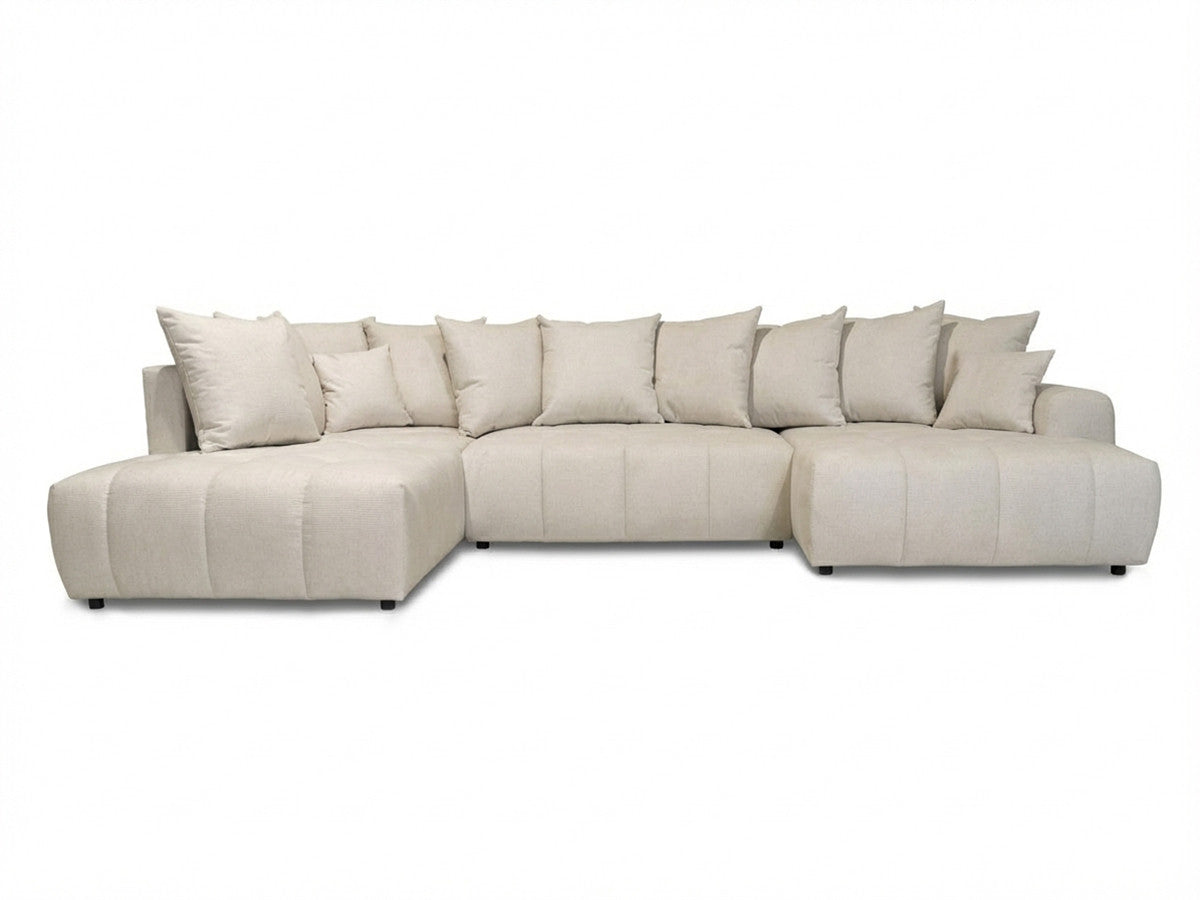 Roxelane - Panoramic Sofa Bed - Mottled Fabric - Right-Hand Corner