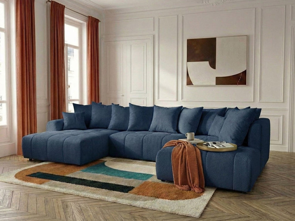 Roxelane - Panoramic Sofa Bed - Heathered Fabric - Left-Hand Corner