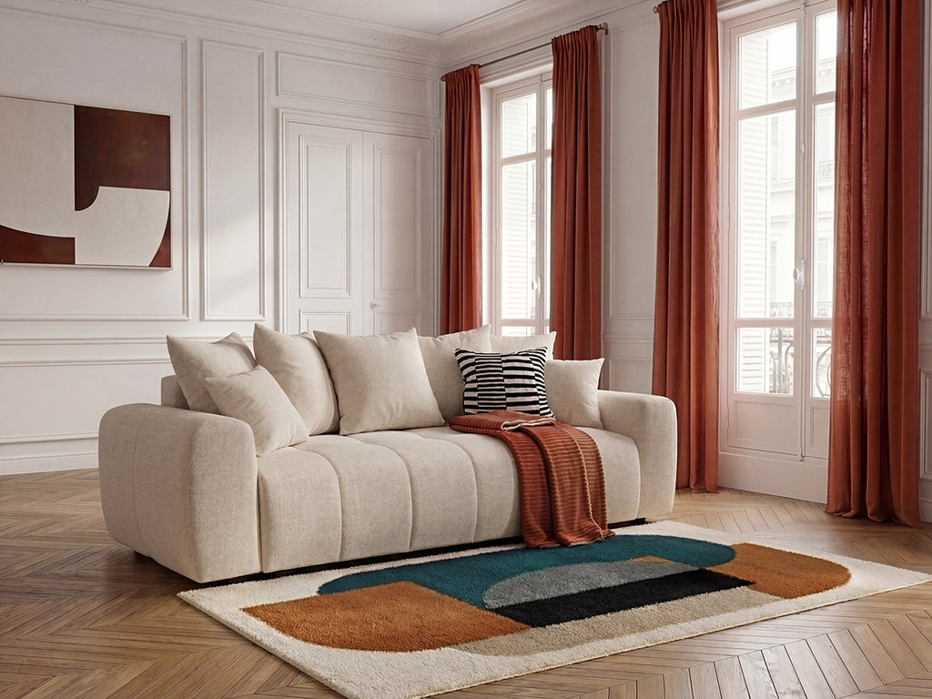 Roxelane - 3-Seater Sofa Bed - Heathered Fabric